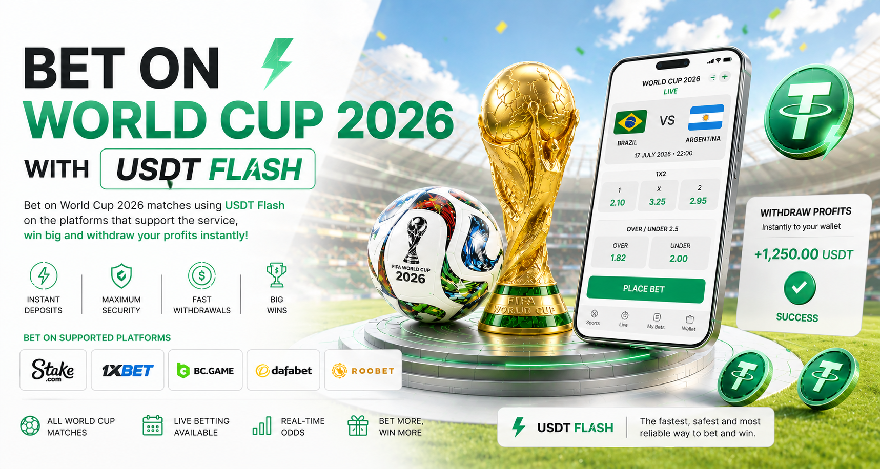 Bet with USDT Flash